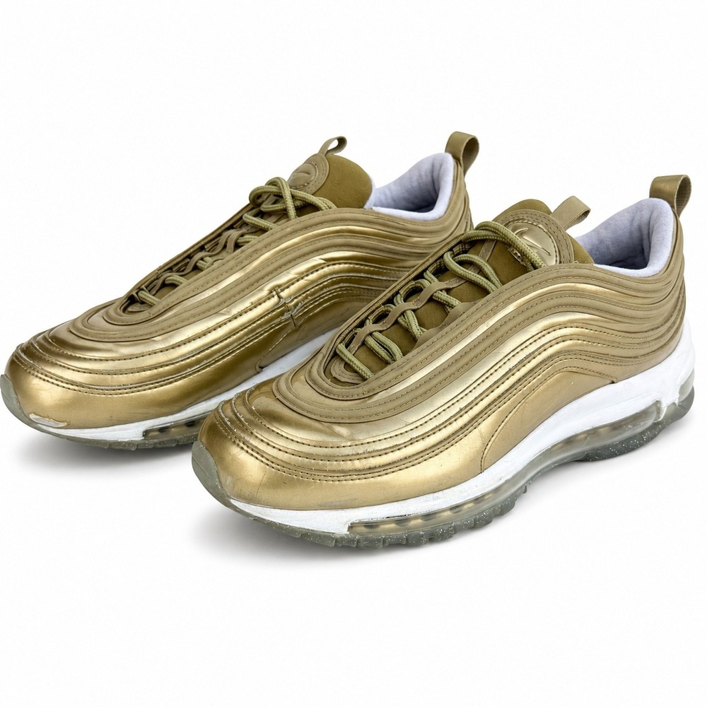 Nike Air Max 97 Metallic Gold Glitter Sneakers CJ0625-700 Womens 9.5